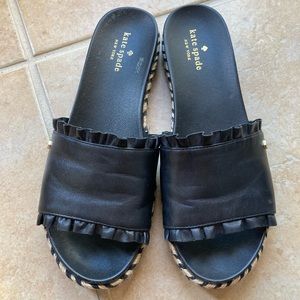 Kate Spade Ruffled Espadrille Slide Sandals